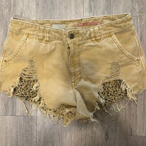 Anthropologie Pilcro Mustard Shorts